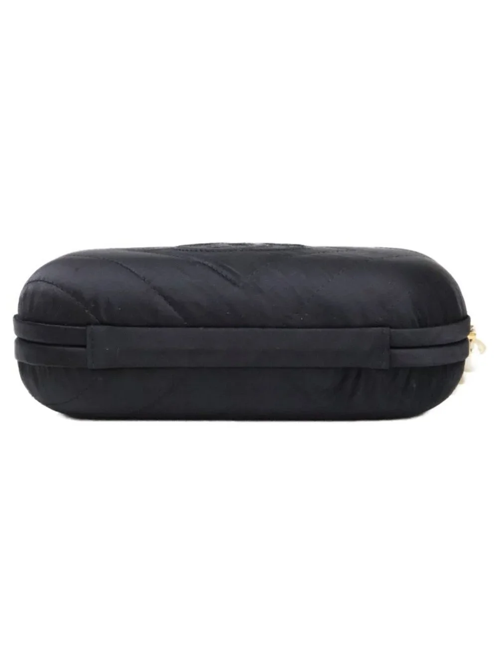 Chanel Vintage Pearl Satin Clutch With Crystal Tassel